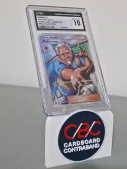 Pokemon CGC 10 GEM MINT Fisherman Full Art 2019 SV83/SV94 Hidden Fates English - Image 1