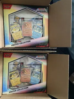 Pokemon Prismatic Evolutions Poster Collection Case of 6 Sealed Boxes - Image 2