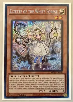Yu-Gi-Oh! Elzette of the White Forest MP25-EN080 Prismatic Secret Rare 1st Ed NM - Image 1