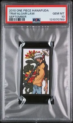 PSA 10 GEM MINT 2010 ONE PIECE HANAFUDA TRAFALGAR LAW SEPTEMBER - Image 1