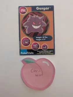 Gengar #94 Burger King PokeTrivia Pokemon Card Perforated LP Condition - Image 1