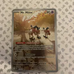 Pokemon Card Mr. Mime 179/165 Illustration Rare Scarlet & Violet 151 Near Mint - Image 1