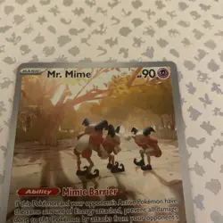 Pokemon Card Mr. Mime 179/165 Illustration Rare Scarlet & Violet 151 Near Mint - Image 3