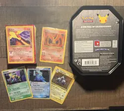 Pokemon 50+ Card Lot Celebrations Tin + Vintage & Modern Holos & More! - Image 2