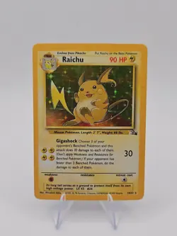 Raichu 14/102 1999 WOTC Pokemon: Base Set Holo Rare Vintage Card LP/MP - Image 1