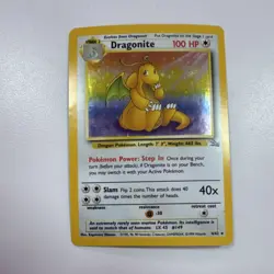 Pokemon Dragonite Fossil 4/62 Holo Rare 100 HP Unlimited 1999 Card - Image 1