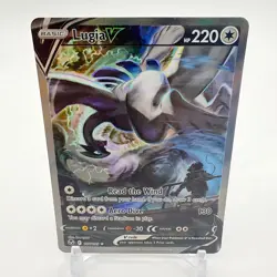 Pokemon TCG Lugia V 186/195 Silver Tempest Rare Sword & Shield Alt Art Holo Card - Image 4