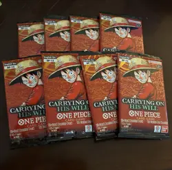 One Piece OP-13 Carrying On His Will Sealed LOT OF 8 Trading Cards English New - Image 1