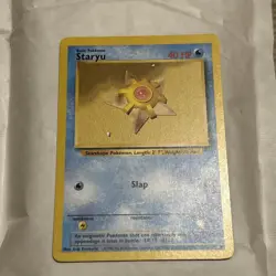 Pokemon Card Staryu 1st Edition Base Set Common 65/102 - Image 1