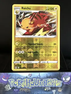 Pokemon Card Raichu 053/196 Lost Origin Reverse Holo Rare Near Mint - Image 1