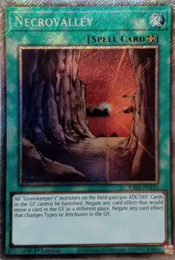 RA04-EN122 NECROVALLEY PLATINUM SECRET RARE 1ST EDITION YuGiOh CARD - Image 1