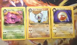 Pokemon Tcg Team Rocket Unlimited Rare 3 Card Dark Lot - Image 1