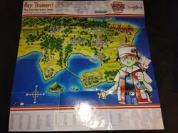 Pokemon Card Game POSTER & MAP ~ Arena Poster 1999 RARE Toys R Us - Image 1
