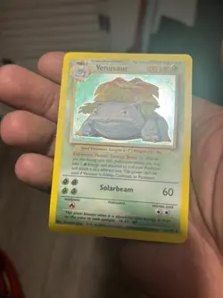 Venusaur 15/102 Pokemon Card TCG Base Set Unlimited Holo Rare HP - Image 1