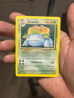 Venusaur 15/102 Pokemon Card TCG Base Set Unlimited Holo Rare HP - Image 2