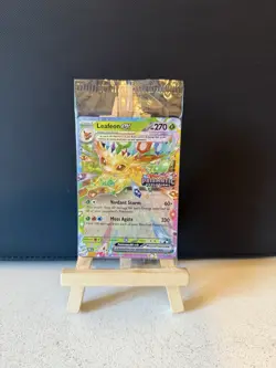 Pokemon TCG Prismatic Evolutions Leafeon EX Card 006/131 Stamped - Sealed - Image 1