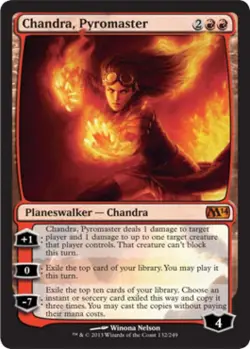 MTG English Chandra, Pyromaster NM Foil Magic 2014 Core Set - Image 1