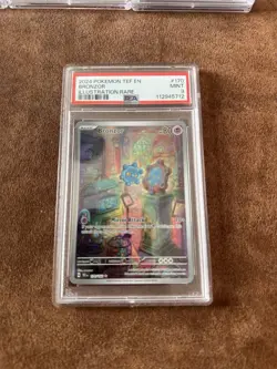 Pokemon Temporal Forces Bronzor Card 2024 Illustration Rare, 170/162 PSA 9 - Image 1