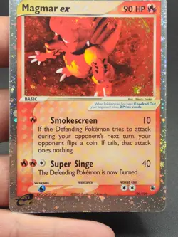 Pokemon Card Magmar EX 100/109 Ruby and Sapphire Holo - Image 2