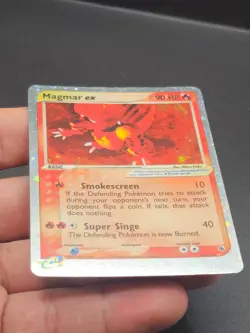 Pokemon Card Magmar EX 100/109 Ruby and Sapphire Holo - Image 4