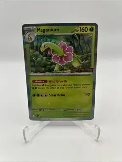 MEP #001 Meganium Mega Evolution Prerelease Stamped Promo Holo Card Pokemon TCG - Image 1