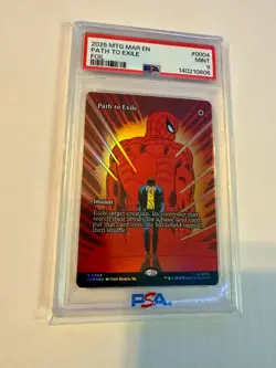 Path to Exile (Borderless) #4 (Foil) MAR Magic MTG PSA 9 POP 7 Spider-Man - Image 1