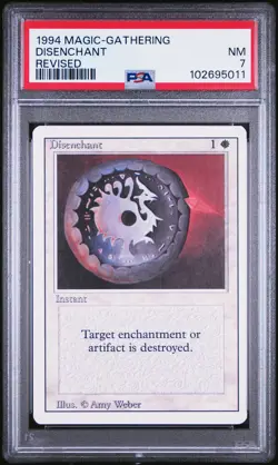 1994 MTG REVISED DISENCHANT PSA 7 - Image 1