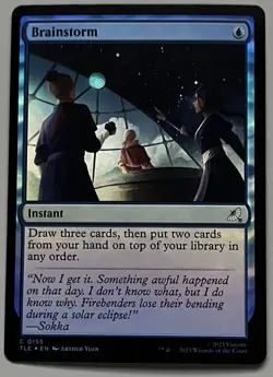 MTG Avatar: TLE Brainstorm Instant COMMON FOIL #0155 - Image 1