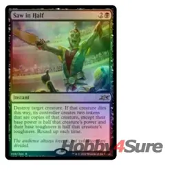 Foil Saw In Half M/NM Magic: The Gathering MTG Unfinity - Image 1