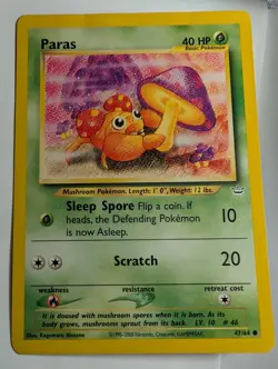 Paras 47/64 Neo Revelation Pokemon TCG CCG Card - Image 1