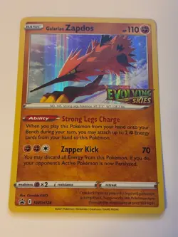 Galarian Zapdos SWSH124 Sword & Shield Promo Cards Stamped Pokemon Card - Image 1