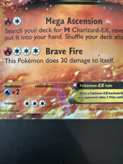 Charizard EX XY17 Pokemon Evolutions Black Star Promo DAMAGED - Image 2