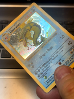 Gyarados 6/102 MP Holo Shadowless Rare TCG Base Set Pokemon Card - Image 3
