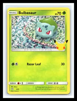 💥 Bulbasaur - 2021 McDonald's 25th Anniversary Promos Holo - Pokemon # 1/25 - Image 1