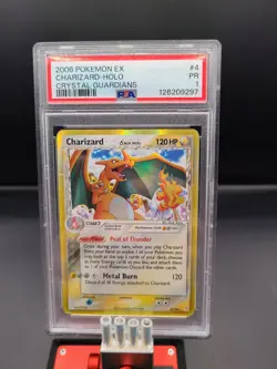 Pokemon EX TCG Charizard Crystal Guardians Holo Rare Card 4/100 PSA 1 - Image 1