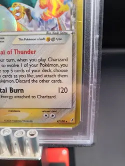 Pokemon EX TCG Charizard Crystal Guardians Holo Rare Card 4/100 PSA 1 - Image 4