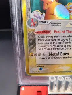 Pokemon EX TCG Charizard Crystal Guardians Holo Rare Card 4/100 PSA 1 - Image 5
