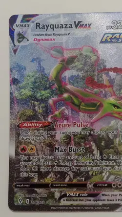 Pokemon Rayquaza VMAX 218/203 Secret Rare Alternate Art Holo Evolving Skies - Image 1