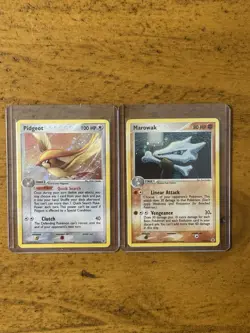 2007 Pokemon Fire Red & Leaf Green Set Holo Marowak 7/112 Pidgeot 10/112 2 Cards - Image 1