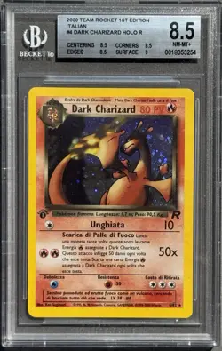 POKEMON~DARK CHARIZARD~4/82~1A EDIZIONE~TEAM ROCKET~ITA~BGS 8.5 - Image 1