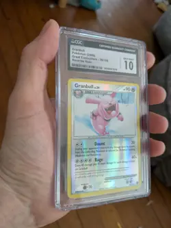 (POP 4) CGC 10 GEM MINT Granbull 39/106 Great Encounters Reverse Holo Pokemon - Image 1
