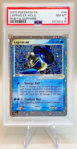 Pokemon Lapras ex #99/109 Holo - 2003 Ruby & Sapphire - PSA 8 NM-MT Condition! - Image 1