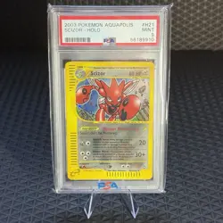 Scizor H21/H32 Aquapolis Holo PSA 9 Mint Pokemon TCG - Image 1