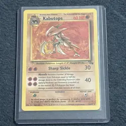 Pokemon TCG Kabutops 24/62 Fossil Rare Vintage MP - Image 1