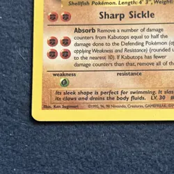 Pokemon TCG Kabutops 24/62 Fossil Rare Vintage MP - Image 4