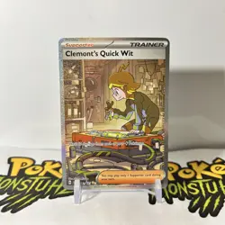 Clemonts Quick Wit 243/191 - Pokemon Surging Sparks Special Illustration Rare NM - Image 1