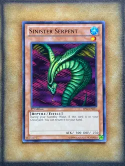 Yugioh Sinister Serpent BP02-EN015 Common 1st Ed NM - Image 1