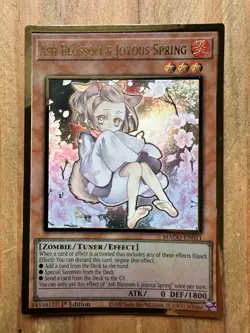 Yugioh! Ash Blossom & Joyous Spring (Alternate Art) - MAGO-EN011 Premium Gold - Image 1