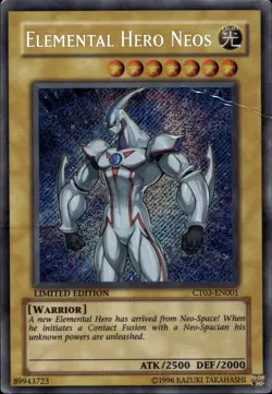 Elemental Hero Neos Ltd Ed Crease Secret Rare CT03-EN001 Yu-Gi-Oh! - Image 1