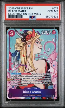 2025 One Piece Black Maria #074 Illustration Box Vol.2 PSA 10 GEM MINT - Image 2